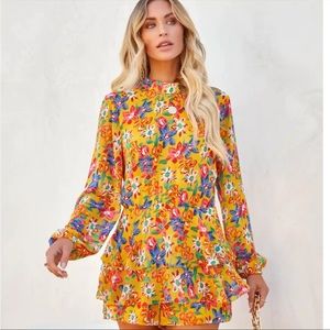 NWOT Vici Endless Rose ruffle tiered romper XS